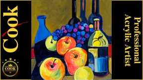 Picasso Style of Apples, Grapes, and Some Wine with Ginger Cook