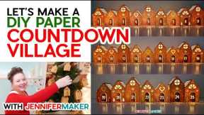 Christmas Countdown DIY | Gingerbread Village with 25 Treat Boxes & Luminaries!