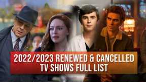 2022 All Renewed And Canceled Tv shows Which Shows Are Returning for the 2022-23 Season?