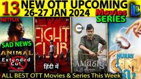 Today OTT Release 26 JAN 2024, Animal Netflix, Sam Bahadur, This week Release OTT Movies Series