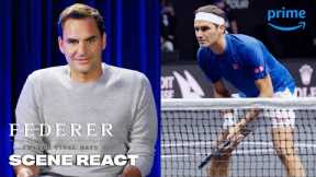 Roger Federer Reacts to Scenes From His Documentary | Federer: Twelve Final Days | Prime Video