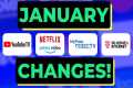 Big Streaming TV Changes for January