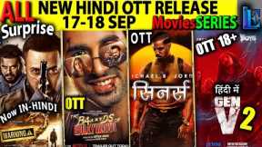 NEW BIG Hindi OTT Release 17-18 SEP l Sinners, BA***DS, GENv, SonofSardar2 SouthinHindiSeries-Movies