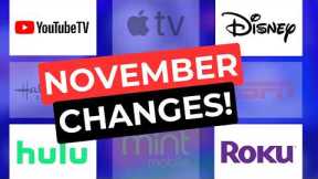 Big Streaming TV Changes for November 2025!