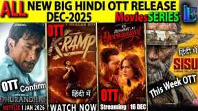 New Big Hindi OTT Release DEC-2025 l Dhurandhar, SISU2, EkDeewanekiDeewaniyat SouthCrimeMoviesSeries