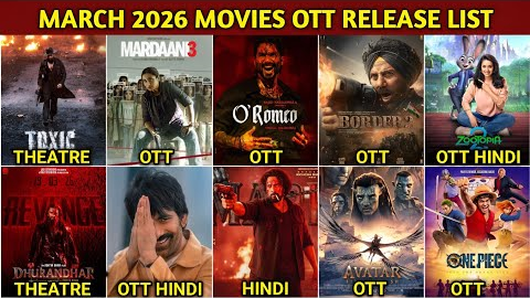 March 2026 OTT Movies & Web Series Release Update Full List | Netflix, Prime Video, Zee5, Jiohotstar